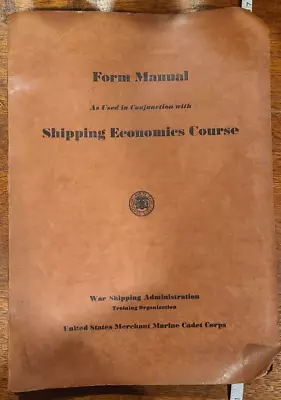 Form Book For Shipping Economics Course - US Merchant Marine Academy - 1940's • $39.99