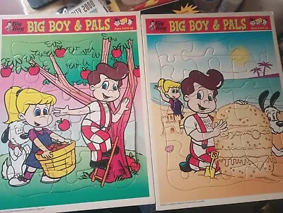 Vintage Bob's Big Boy Souvenirs Lot Of  2 Puzzles In Nice Shape For Toddler Kids • $7