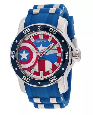 Invicta Marvel Captain America Men's 48mm Limited Edition Quartz Watch 34743 • $110.59