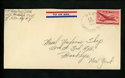 US Naval Ship Cover USS Randolph CV-15 Cold War Era 1946 Carrier Air Mail • $11.99