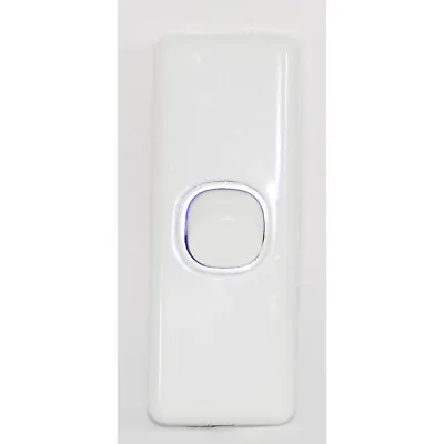 1 Gang Architrave Light Switch Single White Electrical Narrow Arc Slim Arcy • $11.55