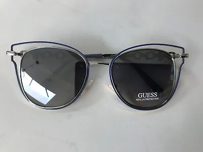 Guess UV Protection Grey Smoke Silver Frame Butterfly Style Sunglasses • £24.95