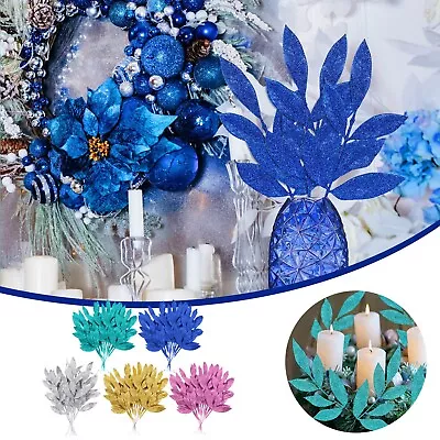 Artificial Glitter Leaves Spray Rabbit Tail Leaves Decorated Garland • $6.77