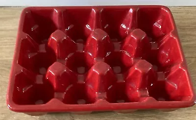 Red Ceramic 12  Egg Holder • £4