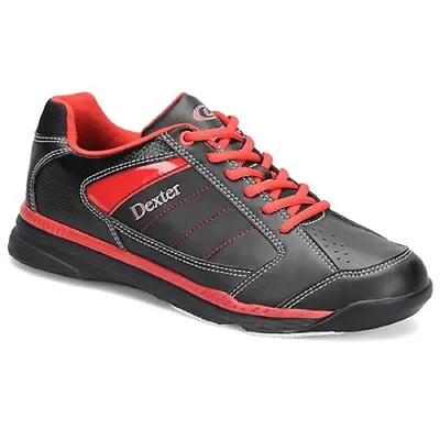 Mens Dexter RICKY IV Lite Bowling Shoes Black/Red Sizes 6 - 14 WIDE • $51.95