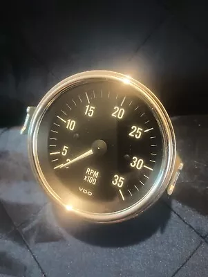  VDO  Tachometer Original Chrome Black 3500 3.5  VW Porsche Unknown  • $85