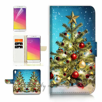 Christmas Tree TPU Phone Wallet Case Cover For Optus X Start 2 - 21658 • $13.99