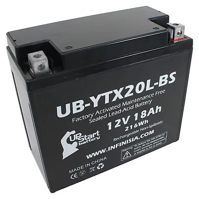 UB-YTX20L-BS Battery Replacement For 2016 Yamaha Kodiak 700 EPS 700 CC ATV • $43.99