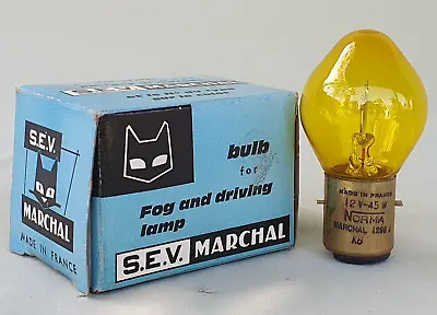 Rare Vintage S.E.V. Marchal 1286 J 12V 45W Amber Bulb ~ Head Spot Fog Lamp Light • $49.78