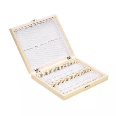 KKmoon 100-Places Wooden Slide Storage Box For Prepared Microscope Slides I8L8 • $16.34