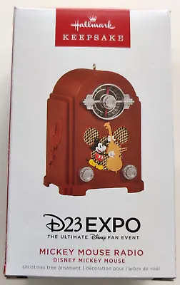 Hallmark Disney D23 Expo 2022 Exclusive Ornament Mickey Mouse Radio NEW D • $42