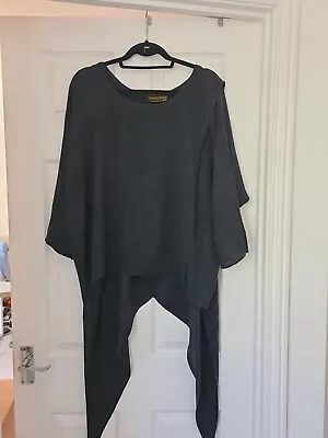 Hampstead Bazaar Black Asymetric Top Size Large • £9.99