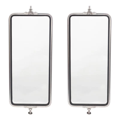 $53.50 • Buy New Pair Universal West Coast Truck Side Mirror Head Stainless Steel 7 X16 