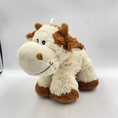 Dairy Brown Cow Plush Soft Toy 10” Cute Cuddly White Sandy France Animal Farm • £4.49