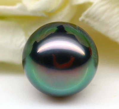 $180 • Buy Huge 12mm Natural South Sea Tahitian Genuine Black Green Loose Pearl Undrilled 6