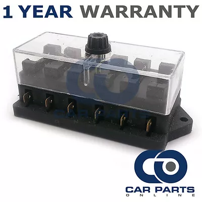 Car Motorcycle Quad Bike Fits 99% Cars 6 Way Universal Standard 12v Fuse Box • £5.50