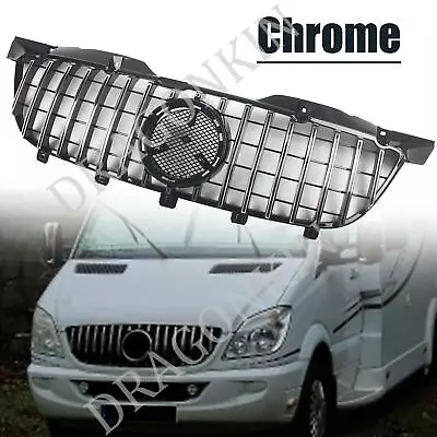 Car Front Grill Grille Outlet Chrome For Mercedes Benz W906 Sprinter 2009-2013 • $193.33