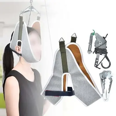Cervical Neck Traction Device Harness Sling Physical Therapy Massager Adjustment • £19.86