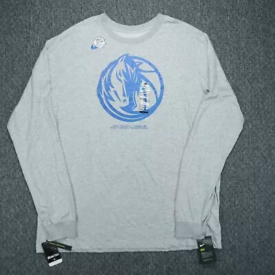 Dallas Mavericks Shirt Mens XXL Tall Gray Nike Tee Dri Fit 2XL • $29.80