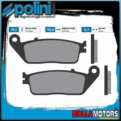 174.0059 Kawasaki Kle Lt 650cc Front Polini Brake Pads 2015-org • £16.85