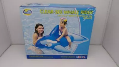 Vintage Inflatable Clear-See Whale Rider Pool Toy Oriental Sun Beach NEW SEALED • $118.01