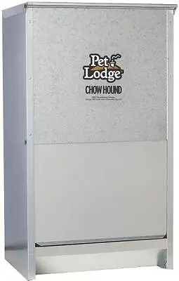 New Pet Lodge Ch50 Chow Hound 50lb Galvanized Steel Dog Cat Pet Feeder 9807256 • $67.99