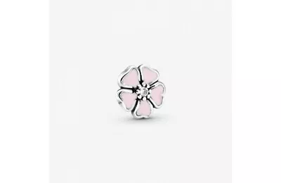 Cherry Blossom Petite Enamel & Clear CZ • $10.50