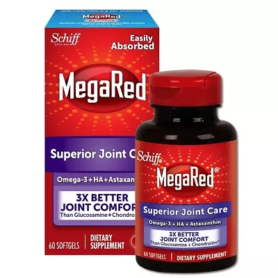 Schiff MegaRed Superior Joint Care 60 Softgels - Best Price Exp: 5/25 • $32.94