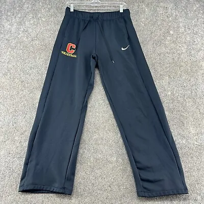 Nike Pants Mens Medium Black Swoosh Therma Fit Polyester Volleyball Drawstring • $8.96