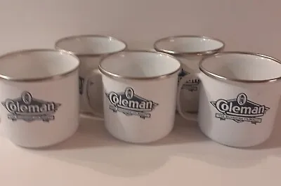 5 Coleman Speckled Enamel Cups - Excellent Condition - Vintage • $35