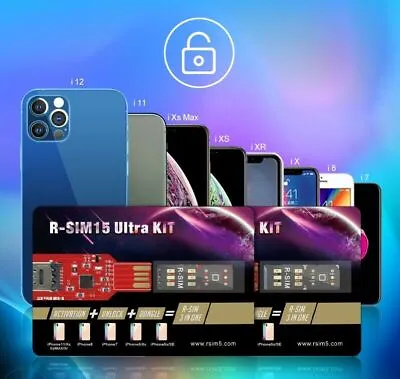 For Apple IPhone 12 Pro/8/7/MAX/11/XR/X/iOS14/5G R-SIM15 Unlock Chip Sim Card  • $10.99