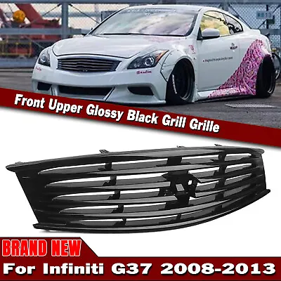 Front Grill Grille For Infiniti G37 2 Door Coupe 2008-2013 2011 2012 Gloss Black • $75.90