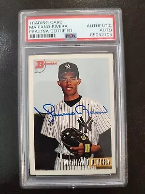 Mariano Rivera Signed 1993 Bowman Rookie RC HOF  #327 PSA/DNA AUTO CLEAN Yankees • $159.99