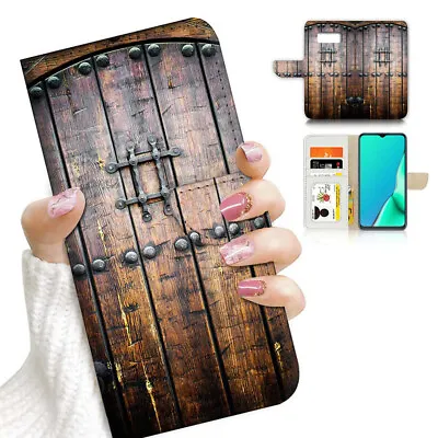 ( For Samsung S7 ) Wallet Flip Case Cover AJ23888 Old Door • $12.99