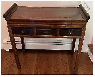 Antique Chinese Lacquered Ming Style Console Or Altar Table  • $2450