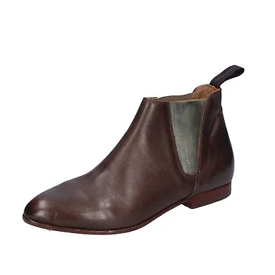Shoes Women MOMA Ankle Boots Brown Leather BR932 • $125.59