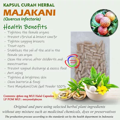 100 Capsules Pure Manjakani Oak Gall Powder Sexual Women Health - Free Shipping • $29.99