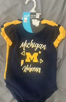 Michigan Wolverines Baby Two-Piece Bodysuit Set - 6/9 M | MSRP $30 | NWT • $22.50