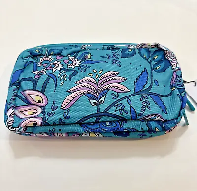 NWT Vera Bradley Lighten Up Deluxe Organizer Peacock Garden Case Cosmetic Bag • $23.99