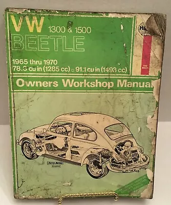 VW Volkswagen Beetle 1300/1500 Owners Workshop Manual 1965 Thru 1970 Haynes  • $12