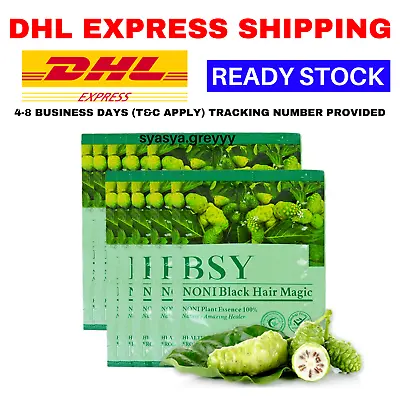 40 X BSY Noni Black Grey Hair Removal Magic Herbal Essence Shampo Dye 20ml DHL • $75.26