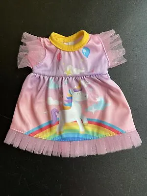 $7.25 • Buy 12  13  14” Inch Doll Clothes Baby Alive  HABA Purple Rainbow Unicorn Dress