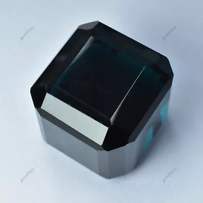 51.39 Ct TEAL Sapphire Lab-Created Cube Shape Loose Gemstone CERTIFIED Huge Size • $15.74