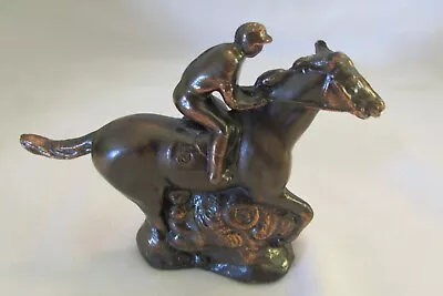 Vintage Bronze Horse Jockey Racehorse Statue/sculpture  • $29.99