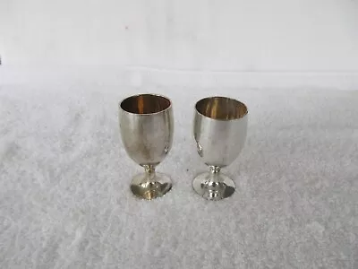 SET OF 2~~Vintage Leonard EPNS Silverplated  Shot Brandy Shot Goblets  ~~CLEAN!! • $7.77