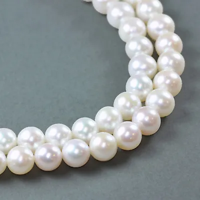 White Round AK Freshwater Loose Pearl Beads For Jewellery Making  Craft A • £62.46