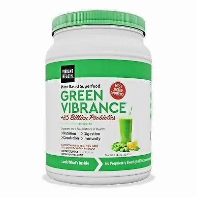 $104.80 • Buy Green Vibrance - Powder 32.97 Oz (Bulk Size) Vibrant Health - 83 Servings