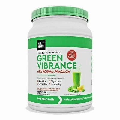 $104.80 • Buy Vibrant Health Green Vibrance - Powder 32.97 Oz (Bulk Size) - 83 Servings