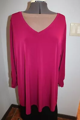 Susan Graver Women's Tops 3/4 Sleeve Dressy Casual Tunic T-Shirt Blouse Sz XL • $23.99