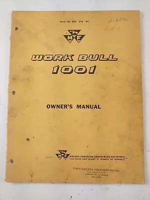 Massey Ferguson 1001 Tractor  Work Bull  Owners & Maintenance Manual • $17.90